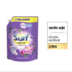 Nước giặt Surf EN173 dạng túi giặt sạch nhẹ nhàng loại bỏ mùi hôi ẩm móc lưu hương bền lâu 3.6kg