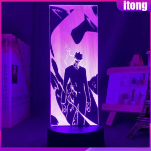 Anime Led Light Solo Leveling Acrylic Glowing Stand Sung Jin woo Action Figure for Kids Boys Bedroom Decor Manga Gifts