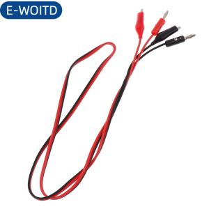 E-WOITD 1PC nhiều mét thử nghiệm dẫn cáp dòng 100cm đôi kết thúc chuối cắm để Alligator Clip điện kết nối tự làm công cụ