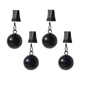 FLYING 4pcs Windproof Tablecloth Weights Clips Heavy Duty Solid Metal Ball Table Cover Pendant Clips Multifunctional Curtain Drape Holder Home Dining