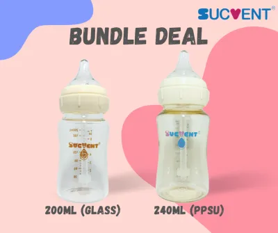 BUNDLE DEAL - SucVent 200ml/7oz glass + 240ml/8oz PPSU bottles