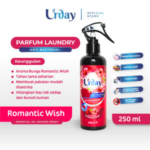 Parfum Laundry Romantic Wish - Room & Linen Spray Anti Bacterial - ROMANTIC WISH 250ml By Urday Perfumery - Parfume Laundry Tahan Lama