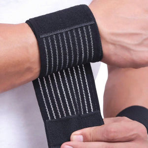 [Chính Hãng AOLIKES] Băng Quấn Cổ Tay Thể Thao Tập Gym Aolikes AL1526-L40 Chiều Dài 40cm Rộng 7cm Freesize 2 Màu Đen Da