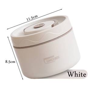 【Sg Local】Microwaveable 304 Stainless Steel Lunch Box Round Insulated Box Food Storage Box Sealed Thermos Food Container