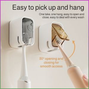 Toothbrush Holder U-shaped Mouth Separate Storage Portable and Breathable Thickened Material Durable
