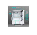 PChub | Tecware Flow M TG, white, mATX, 4x120mm, pn: TWCA-FLOWM-WH. 