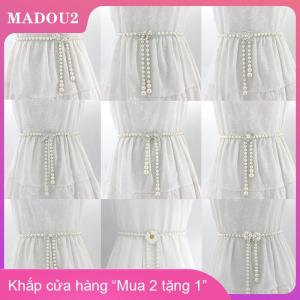 [COD] MADOU2 Ngọt ngào Bowknot DRESS ngọc trai eo chuỗi Rhinestone thắt lưng cho phụ nữ ngọc trai vành đai eo chuỗi vành đai cô gái cô dâu ăn mặc phụ kiện đám cưới