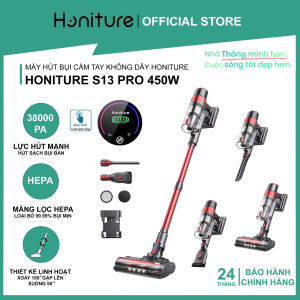 Máy hút bụi cầm tay không dây HONITURE S13 Pro Công Suất 450W/38Kpa Sử Dụng Max 55 phút/15L Màn Hình Cảm Ứng LCD - Chính hãng bảo hành 24 tháng
