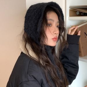 LITUILI Màu sắc đồng nhất Bịt tai len có dây đeo Chống gió Làm dày Máy sưởi tai Tính cách Giữ ấm Dây đeo bảo vệ tai Các cô gái