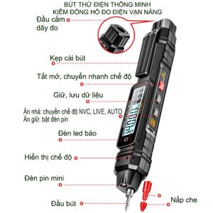 Bút thử điện thông minh kiêm đồng hồ đo điện đa năng thế hệ mới A3005 đo thông mạch tìm chỗ dây đứt ngầm