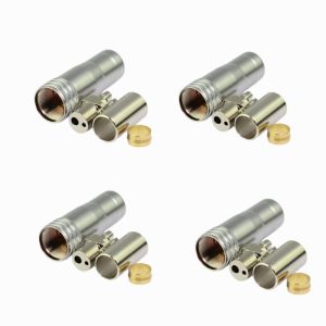 4SETS Dental Material Connector Handpiece Tube 4/2hole Handpiece Tube Handpiece Spiral Connector Four-piece Set