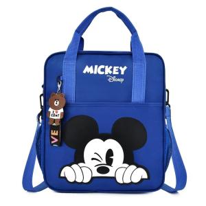 SHUNAICHI คริสต์มาสฮาโลวีน Disney นักเรียนกวดวิชากระเป๋าการ์ตูน Mickey กระเป๋าเป้สะพายหลัง Tote กระเป๋ากระเป๋าถือเอกสาร Bookbag Square กระเป๋านักเรียน