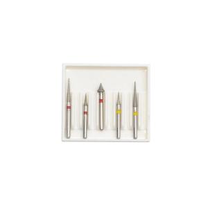 5Pcs Dental Diamond Burs Set High Speed Interproximal Enamel Cutting Polishing TC-10F 820-016F for Orthodontic Clinic Tools