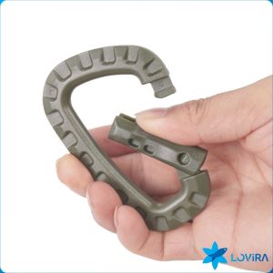 LoviRa Climbing Carabiner D-Ring Key Chain Clips Hook Camping Plastic Buckle