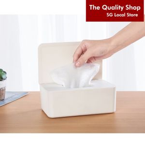 TQS SG Stock Baby Wipes Dispenser Wipe Holder Keeps Wet Tissue Fresh Non-Slip Wipes Case Wipe Container with Sealing Design Lid