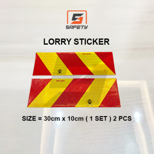 1 PAIR Lorry Sticker 3M Reflective Sticker JPJ APPROVED 3M SIRIM 60x15cm 60cm x 15cm 60 x 15