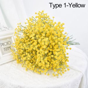 X ADORNMENT Bó Hoa cô dâu Ủng Hộ đám cưới Trang Trí nội thất Hoa Sắp Xếp Thực Vật giả Sống động như thật Bé Thở 108 Thủ Trưởng Nhân Tạo Gypsophila