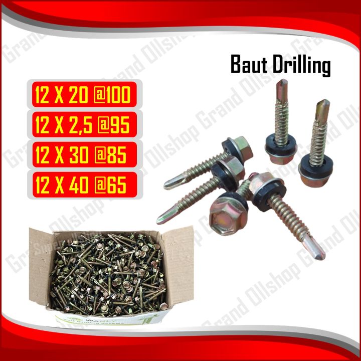 Baut Skrup Sekrup Roofing / Baut Skrup Roping Ruping Self Driling Screw ...