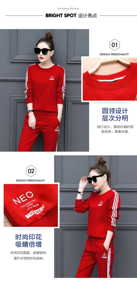 New Hot Selling Womens Long Sleeve Tracksuit Set Casual Sportswear