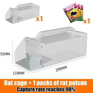 Mouse Trap Auto Trap 100%Success Rate repeated use capture Rat Trap Cage For Live Big Rats Mouse Cage Trap Live Rat Trap