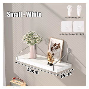 Floating Wall Shelf Wooden Perforation-free Hanging Wall Rack Rumah Floating Shelving Decorative Wall Mounted Book Rack