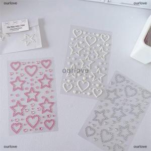 [COD] ourlove สติกเกอร์คริสตัลรูปดาว3D สำหรับเด็กสติกเกอร์ตกแต่งแบบทำมือมีกาวในตัวสำหรับงานฝีมือสติกเกอร์พลอยเทียมเป็นประกายของขวัญสำหรับเด็กผู้หญิง