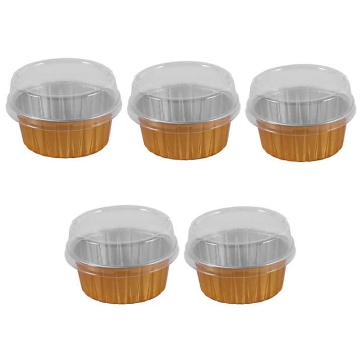 500Pcs Disposable Aluminum Foil Baking Cups Creme Brulee Dessert Oval