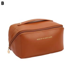 Large Capacity PU Leather Cosmetic Bag Portable Travel Double layer large capacity storage of cosmetics Bag
