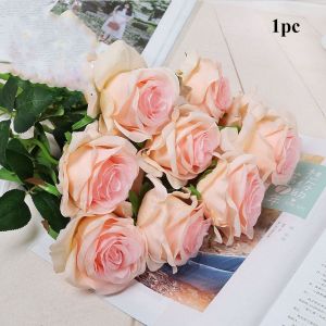 NOBLELUX DIY Party Decoration Simulated Rose 5 Colors Festival Supplies Vintage Silk Rose High Quality Home Decor Bouquet Home Decor