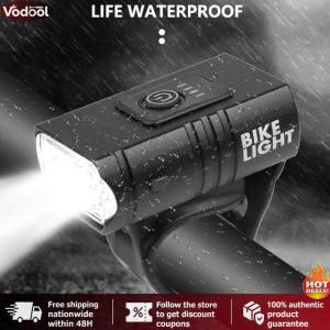 [Vodool Tool Outlet] LED MTB Lamp 10W 800LM 6 Modes Power Display Bike Front Lamp Cycling Equipment