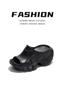 [Free Shipping] EVA Thick-Soled Wedge Sandals WomenS Summer New Style Non-Slip Height-Increasing Open-Toe Design Fashionable For Outdoor Wear