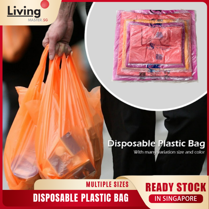 Plastic Shopping Bag with Handle, Carrier Bag, Plastic Bag, Singlet Bag