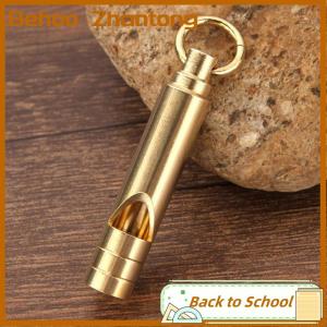 Behoo Multifunctional Brass Emergency Survival Whistle Portable Keychain Outdoor Tools Training Whistle For Camping Hiking