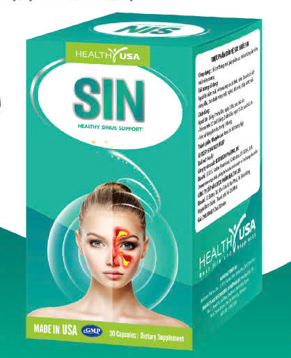 Viên uống thảo dược SIN-GIẢM VIÊM MŨI XOANG-Nhập Khẩu Mỹ-GIẢM VIÊM MŨI DỊ ỨNG, ĐAU ĐẦU NHỨC XOANG-NGĂN BỆNH TÁI PHÁT
