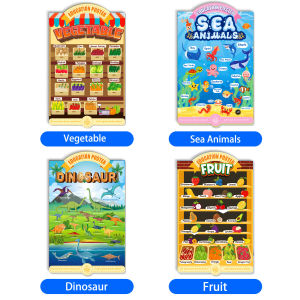 【16pcs】Early Learning Poster Set | Preschool Education Enlightenment | English Numbers | Kindergarten Teaching Aids | HEYBABE