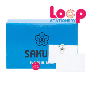 PVC Name Badge With Clip 50pcs One Box