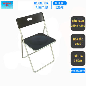 Ghế gấp Trường Phát G30 màu đen Nhựa cao cấp Khung thép sơn tĩnh điện ghế xếp gọn cao cấp