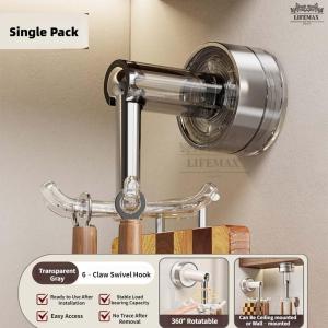 [SG Seller]Drill Waterproof Suction Hook Space Saving Kitchen Utensil Holder For Pots Pans Cooking Gadgets Storage