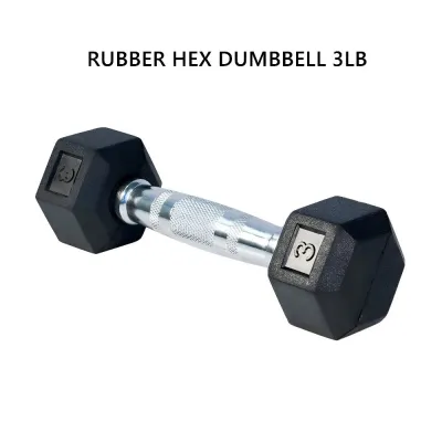 Hexagon Dumbbell 20lb 15lb 10lb 8lb 5lb 3lb Premium Rubber Coated Weight Biceps Triceps Bench Press Training Gym Fitness