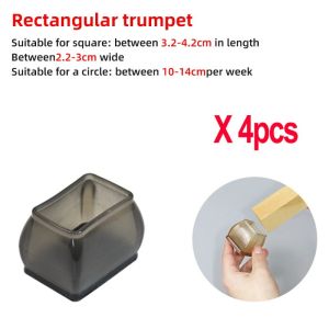 4 cái ghế bằng Silicone chân bảo vệ trong suốt bao gồm với cảm thấy đáy tròn bọc chân bàn ghế chống trượt miếng độn bảo vệ sàn nội thất