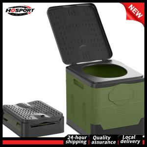 【HOSPORT】 Compact Camp Toilet Bucket - Versatile Outdoor Trash Can and Stool for Camping and Hiking Trips