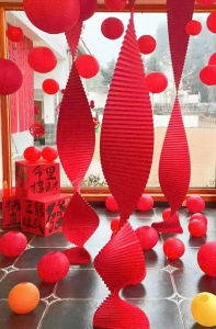 Sét 6 Quạt Giấy Đỏ Trang Trí Tết Hình Đầu Lân Quạt Ngọc Decol Nhà Cửa Xương Rồng Nhỏ