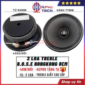 2 Loa Treble Boss HongKong 8Cm Cao Cấp Loa Tép Giấy Xịn Hỗ Trợ Lời 40W 8 Ôm Coil 15 (Tặng Cặp Tụ 30K)-H2Pro Tech