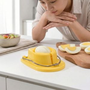 OKDEALS01 Handheld Boiled Egg Slicer Efficient Labor-saving Songhua Eggs Divider Multifunctional Rust Resistant Strawberry Divider Home
