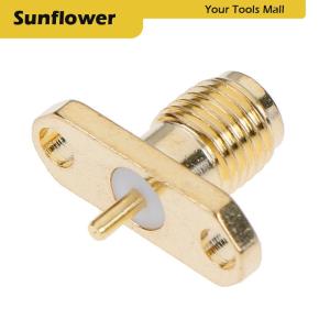 🎀🎁【Special price】Sun SMA FEMALE 2 HOLE PANEL FLANGE JACK พร้อมขั้วต่อแบบ POST ขั้ว RF