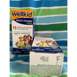 Vitabiotics Wellkid 4-12years Multi-Vitamin Liquid 15 Vitamins & Minerals Swiss Alpine malt Dec2027