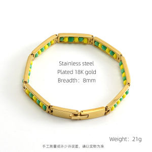 New titanium steel beaded bracelet with unique niche design stylish and elegant a popular cross-border product in Europe and America