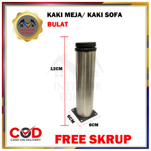 Kaki Sofa / kaki lemari Kotak / Bulat Stainless SS 201 12 cm Free Skrup