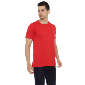 Kaos Polos Pria Oneck Lengan Pendek Bahan Katun Combed 30s Warna Merah Solid