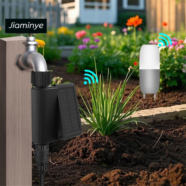 Solar Powered Water Timer Smart Water Valve Tuya Smart Water Timer Soil ...